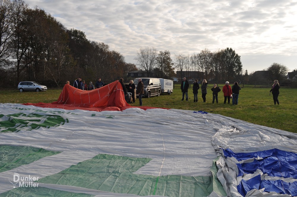 Aufbau des Ballons in Oyten