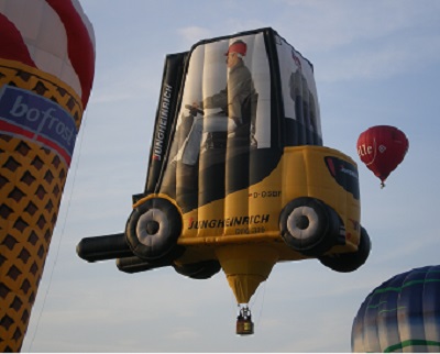 Gabelstapler Heißluftballon
