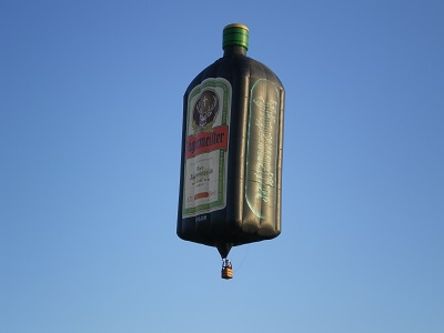 Gutschein Jägermeister Flasche Heißluftballon